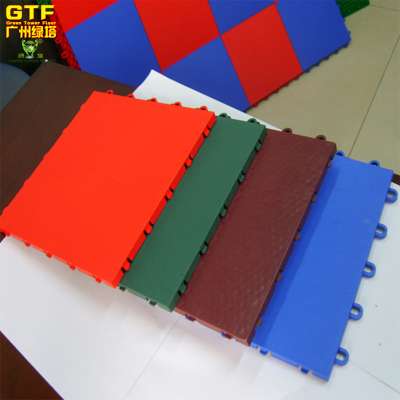 Suspended Modular Sports Flooring Interlocking Tiles For Mini Football Court