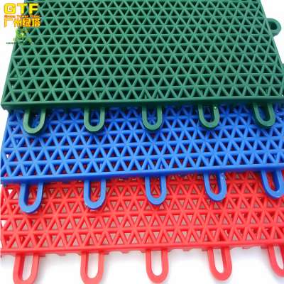 Eco-friendly Outdoor Plastic Interlocking Removable Floor Tiles For Badminton Court